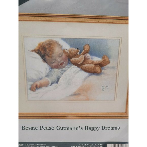 Elsa Williams Crewel Embroidery Kit Bessie Peace Gutmann's Happy Dreams NEW - Picture 2 of 5